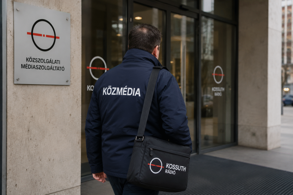 A Kossuth Rádió stúdiója és mikrofonja az újraindulásról és a megújult műsorstruktúráról szóló cikk illusztrációjaként.