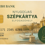 Nyugdíjas SZÉP-kártyát és forintbankjegyeket ábrázoló illusztráció az új támogatási program kapcsán.