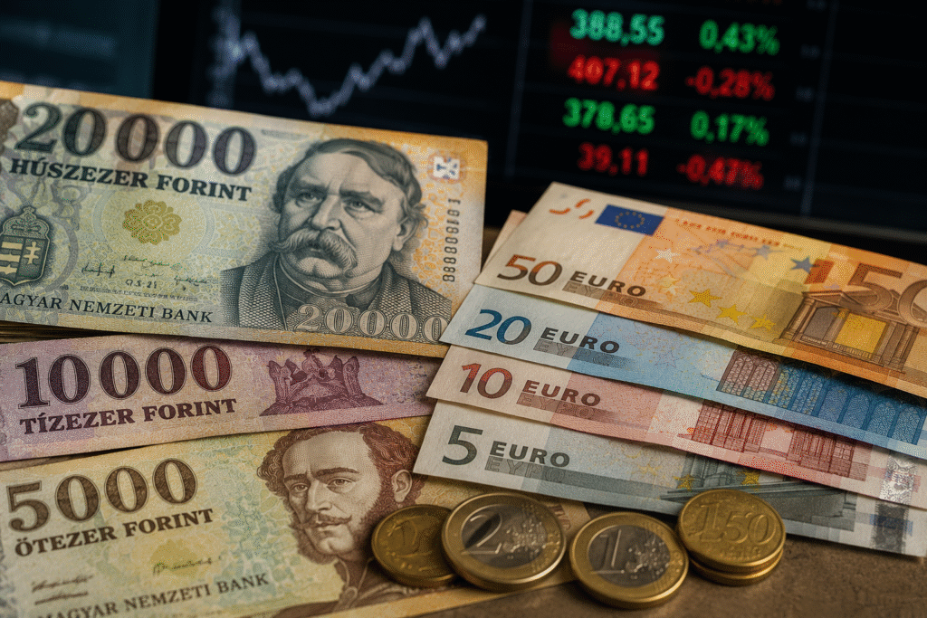A forint erősödött az euróval, a dollárral és a svájci frankkal szemben