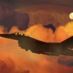 Magyar Gripen vadászgépek felszállás közben egy NATO-riasztás során.