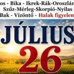 Napi horoszkóp 2026. július 26-ra