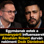 Ábrahám Róbert és Deák Dániel portréja a nyilvános közösségi médiás vitájukról szóló cikk illusztrációján.