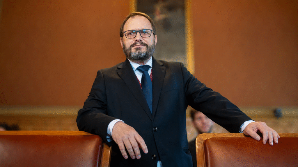 Kármán András pénzügyminiszter az új adócsomagról szóló bejelentés kapcsán.