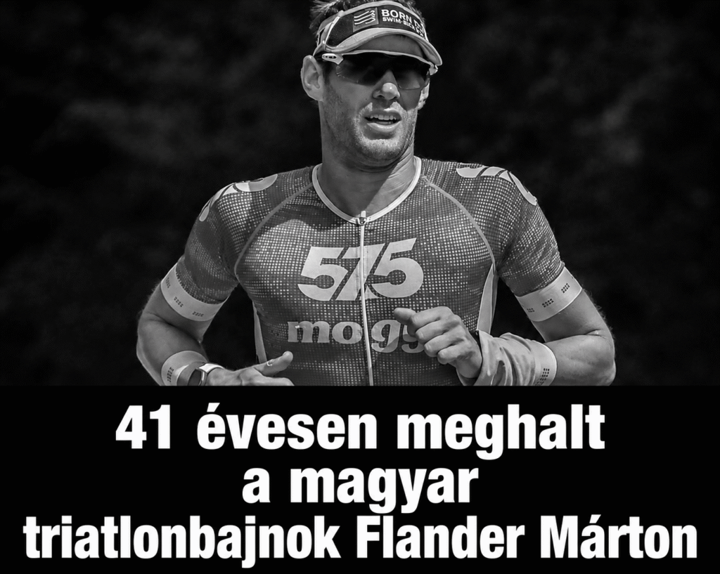 Flander Márton triatlonverseny közben, a 41 évesen elhunyt magyar bajnokról szóló cikk illusztrációjaként.