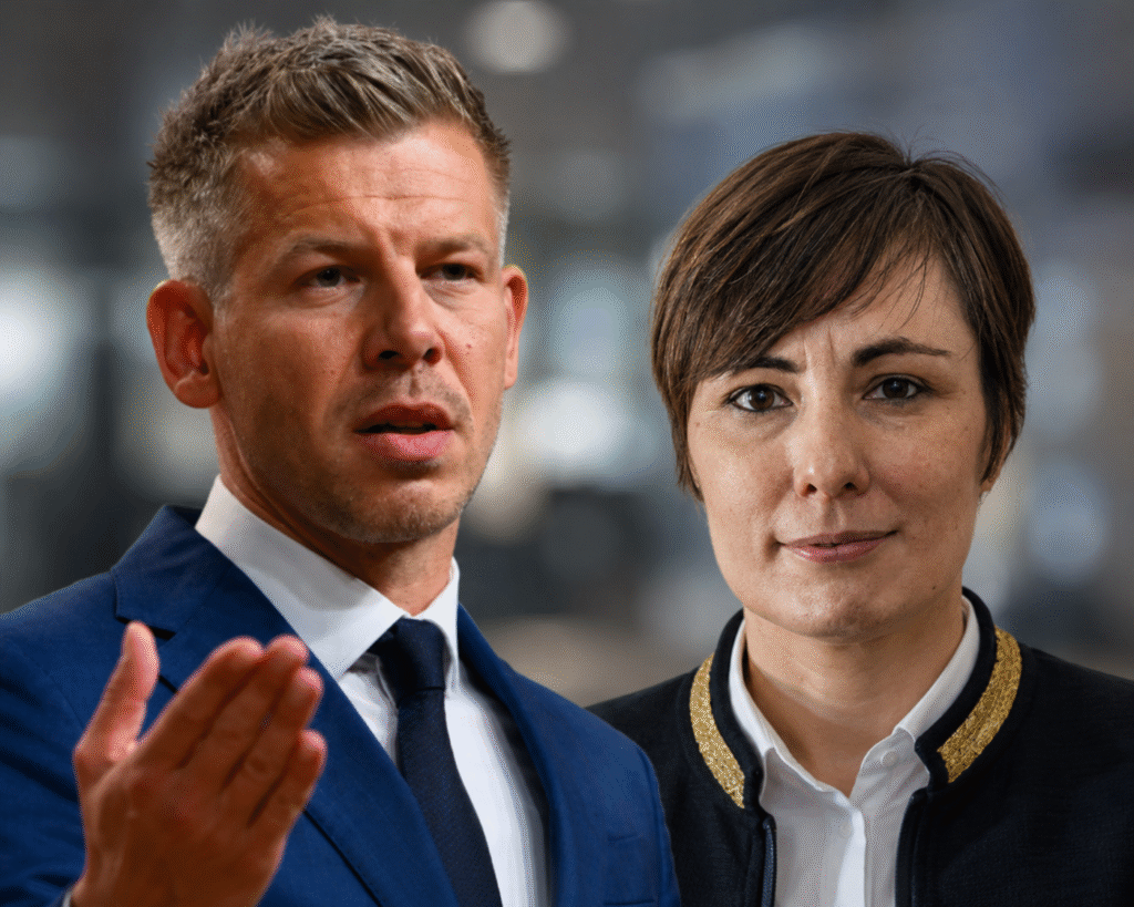 Nemzetbiztonsági épület illusztrációja a Nemzeti Információs Központtal kapcsolatos személyi változásokhoz.