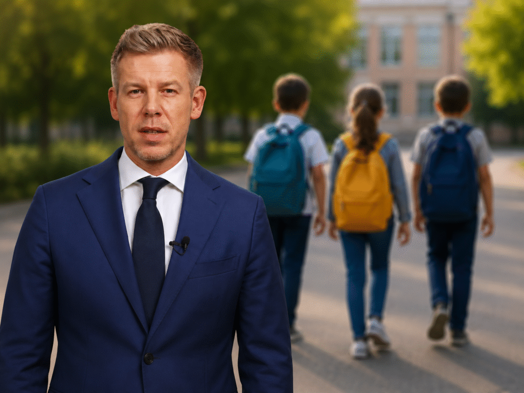 Iskolatáskával sétáló diákok, az iskolakezdési támogatás illusztrációjaként.